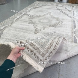 Ковер Турция Для Гостиной Дизайн 92 Серый с Голубым